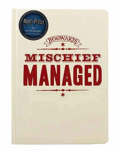 NOTEBOOK A5 COPERTINA RIGIDA HARRY POTTER - HOGWARTS MISCHIEF MANAGED - HALF MOON BAY