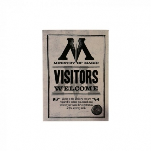MAGNETE IN METALLO - HARRY POTTER - VISITOR WELCOME MINISTRY OF MAGIC