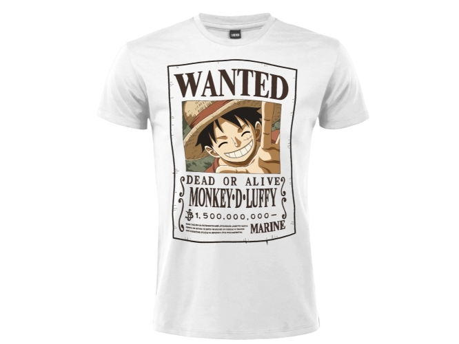 T-SHIRT ONE PIECE - WANTED - MONKEY D. LUFFY 