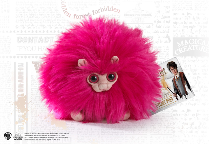 PELUCHE HARRY POTTER - PUFFOLA PIGMEA ROSA- NOBLE COLLECTION